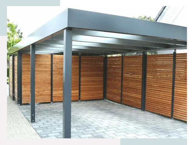 Навесы для парковки в октябрьском