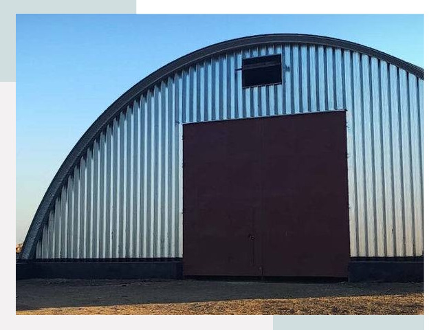 Бескаркасные ангары в октябрьском