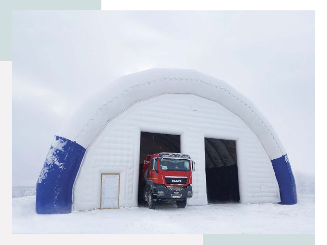 Мобильные ангары в октябрьском