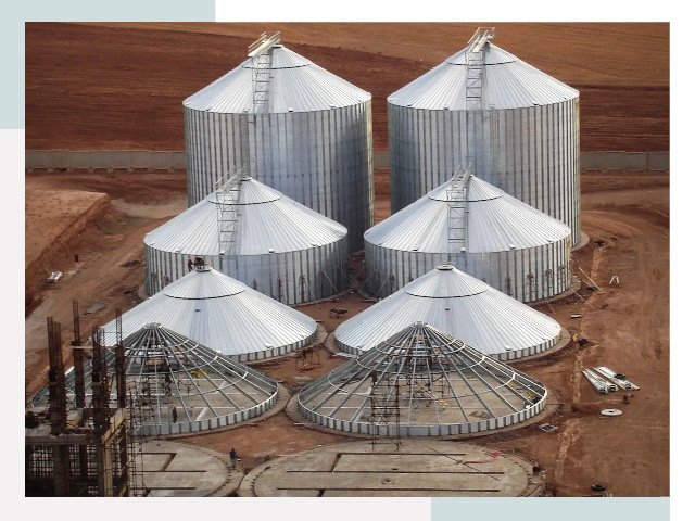 Строительство зерновых силосов в октябрьском