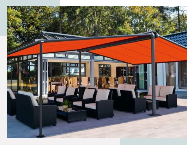 Навесы для кафе и ресторанов в октябрьском