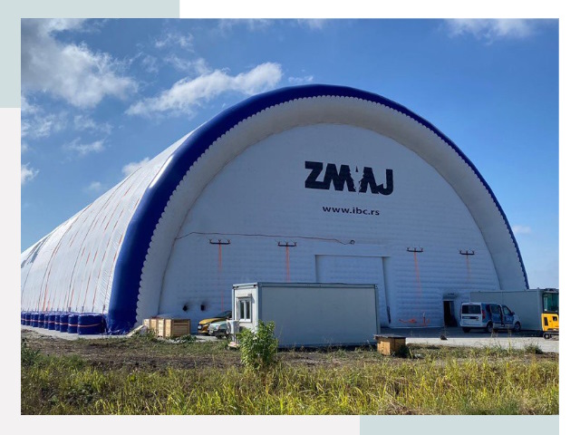 Брендирование ангаров в октябрьском