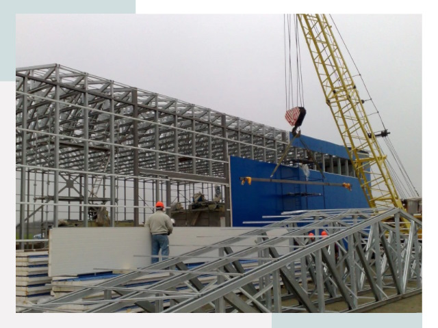 Монтаж ангаров в октябрьском